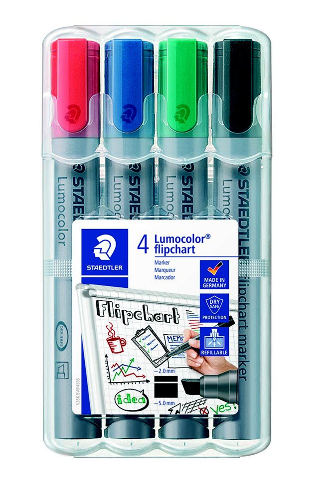 Lumocolor&reg; flipover marker 356 B WP4, 4 farver